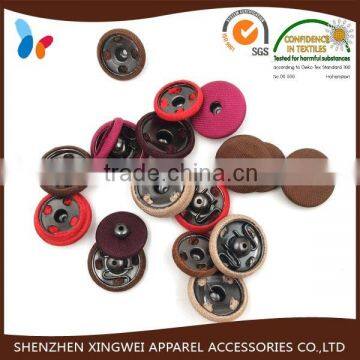 custom fashion multi-color covered sew on snap button