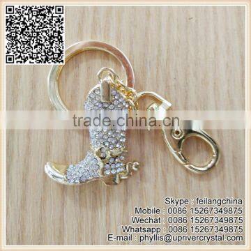 New Arrival Best Sell High Heel Shoes Key Chain With Crystal