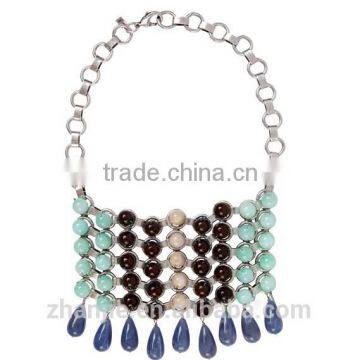 Fashion chunky 2015 multi layer designs statement bead necklace