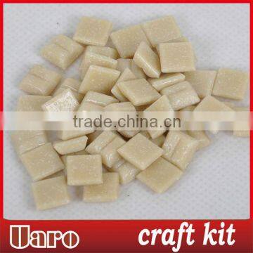 Light Beige Mini Vitreous Glass Supply 3/8'' Tile Craft