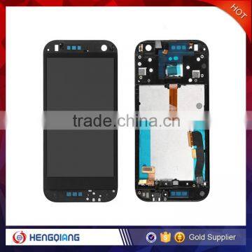 New gold high quality lcd touch screen digitizer & frame Assembly replacement for HTC One mini 2