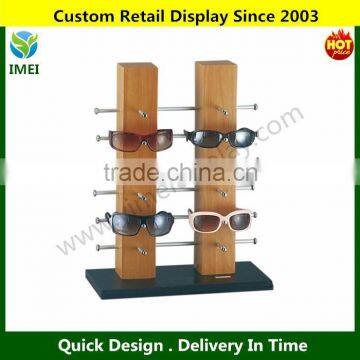 Wooden Tabletop Sunglasses Display Rack Holds 12 Pairs YM1-251