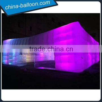 giant inflatable building/ inflatable lighting house with transparent door