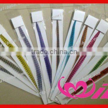 wholesale fashion feather hair extension synthetic grizzly feather hair extension