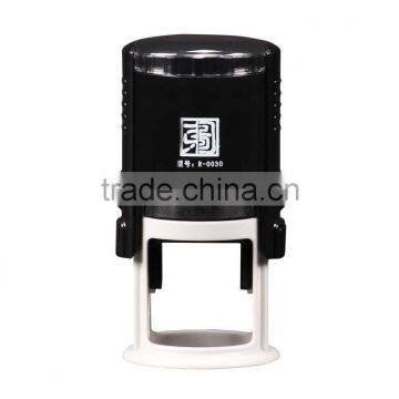 DIY Personalized Business Application Rond Diameter 30mm Black /Red Self inking Rubber Stamp