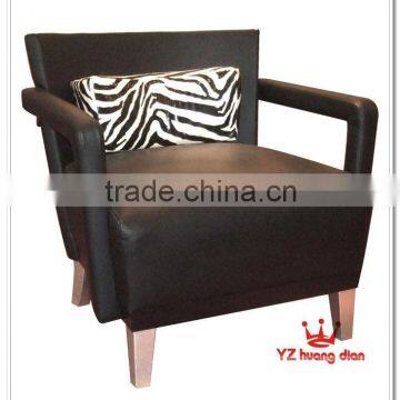 classic black leather material dining chairs