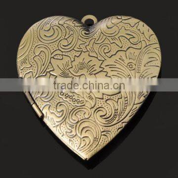 Wholesale Fashion Antique Bronze Heart Locket Pendant