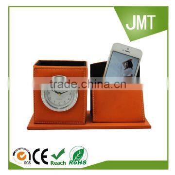 business name card holder with clock