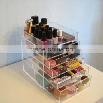 Girl's cosmetic make up organizer cases hot selling acrylic organizer