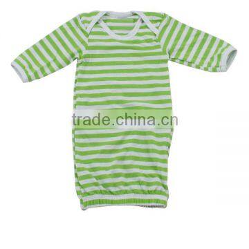 Boutique 2016 New Design Spring Summer Newborn Baby Rompers Organic Cotton Baby Stripe Pajamas Wholesale Easter Baby Clothing photo-3