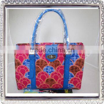2016 High Quality African fabric handbag wax print bag