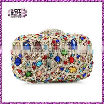 clutch purse clutch hard shell evening clutch indian wedding purse (8227A-GC)