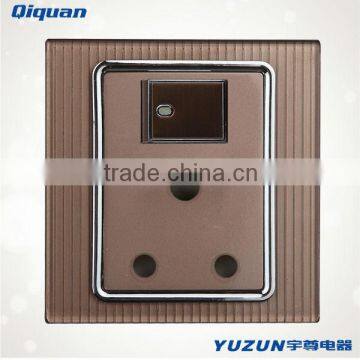 1 Gang and 15A Socket Transparent Switch