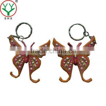 customized logo 3d silicone keychain