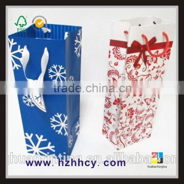 Wine Paper Bag With Customized Sizes And Pinting Ways Are Available