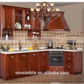 modular kitchen cabinets solid wood modern cheap kitchen cabinet with sink Customizable welcome