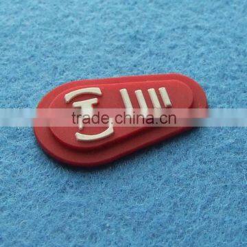 China manufacturer customized 3D PVC sew on labels