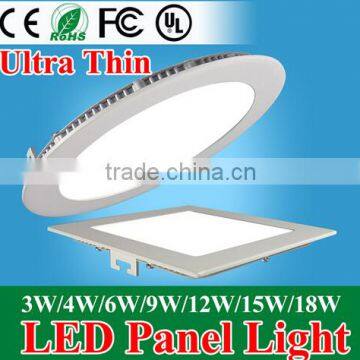 Ultra thin 3W 6W 9W 12W 15W 18W 24W dimmable LED downlight Square LED panel / painel light lamp 4000K for bedroom luminaire