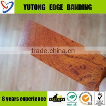 Wood grain Melamine edge banding preglued for office table edge trim