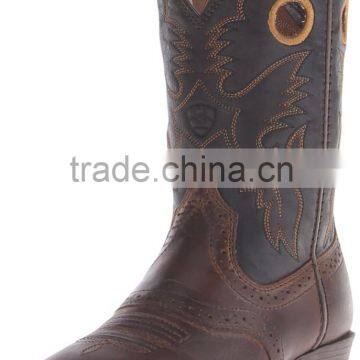 Fashion Western Style Emboss Cowboy&Cowgirl Leather Riding Boots Wholesale