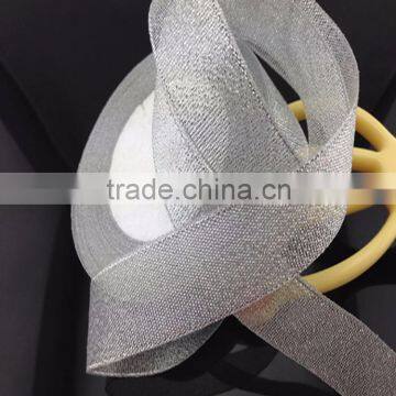 Wholesale Golden And Silver Glitter Metallic Colored Ribbon For Cake Gift Box Fresh Flower Packaging 25yards/roll