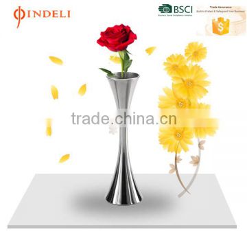 2016 decorative flower vase stainless steel metal vase