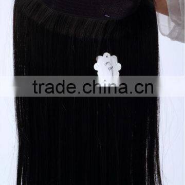 Heat resistent fiber smooth synthetic Black Hair weft