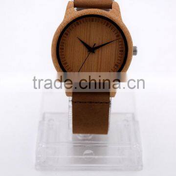 2016 Vintage Fashion Wood Watches Leather Strap Watches photo-3