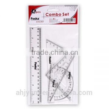 4 Pieces Plastic Ruler Set