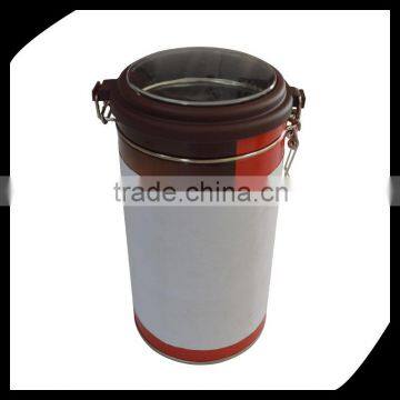 Round coffee tins with lock, coffee tin, metal coffee tin packing wholesale