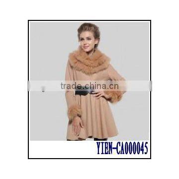 Italian Long Elegant Coat Europe Stylish Fur Coat