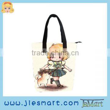 JSMART Sublimation Canvas Straight handbag digital printing shoulder bag