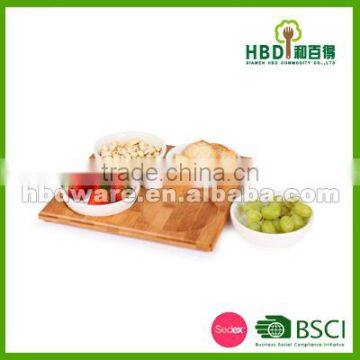 Ceramic dishes with bamboo board , ceramic plate, ceramic food bowl