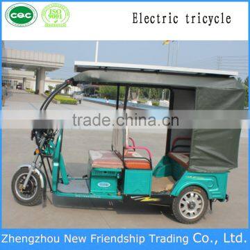 solar tricycle 48V800W 3 Wheel Electric Passenger Auto Taxi Rickshaw