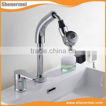 China Professional Maker Retractable Brass Pull Out Kitchen Faucet