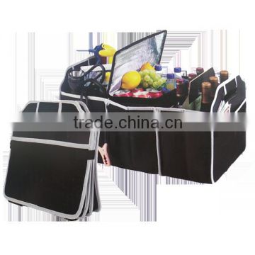 Back Car Fruit Drink Large Three-Compartment Handles Car Trunk Organizer