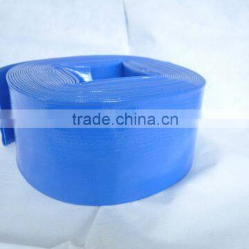 Layflat PVC hose braided blue