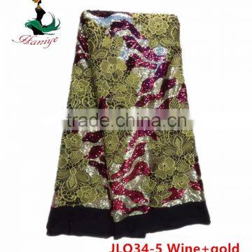 Haniye JLQ34-1/2016 Best Price Embroidery French Lace / Hot Selling African Water Soluble Tulle Lace Fabric photo-5