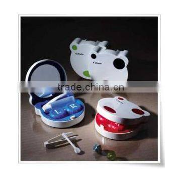Chinese colorful flower square contact lens case