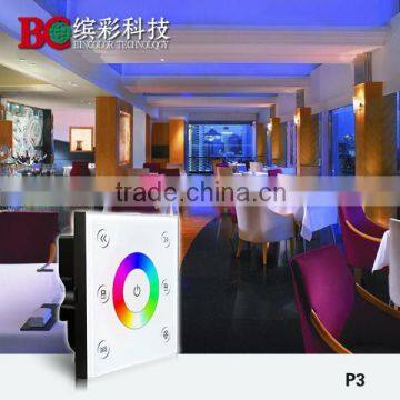 Bincolor P3 LED RGB touch dimmer wall mounted single-zone rgb controller