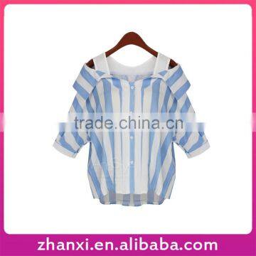 Hot women fat young girls thin stripe one piece strapless blouse designs