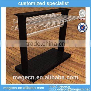 modern showroom wood rack display shelf