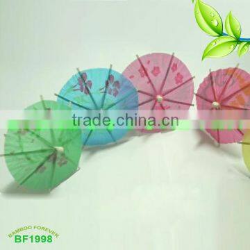 10cm light Purple Cocktail Parasol Wooden Picks with high quality