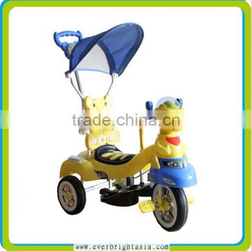 2016 newest mother baby stroller bike, metal tricycles for childrens, with music,light and push bar