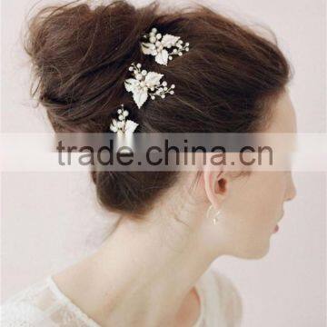 MYLOVE gold hair stick bridal pearl hair accessory wholesale MLSE1010