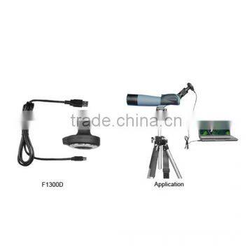 1.3MP F1300D spotting scope camera upgrad optical spotting scope to digital spotting scope