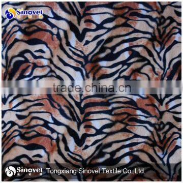 Animal skin printed fabric/Printing velboa