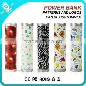 Full capacity blue lipstick christmas gift power bank 2600mah