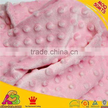 2016 Hot Sale High Quality Super Soft Dimple Minky Fabric