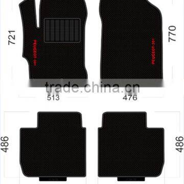 aftermarket latex original car foot mat for Peugeot 301 use